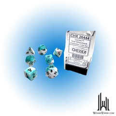 Gemini - Polyhedral 7-Die Set - Teal-White / Black